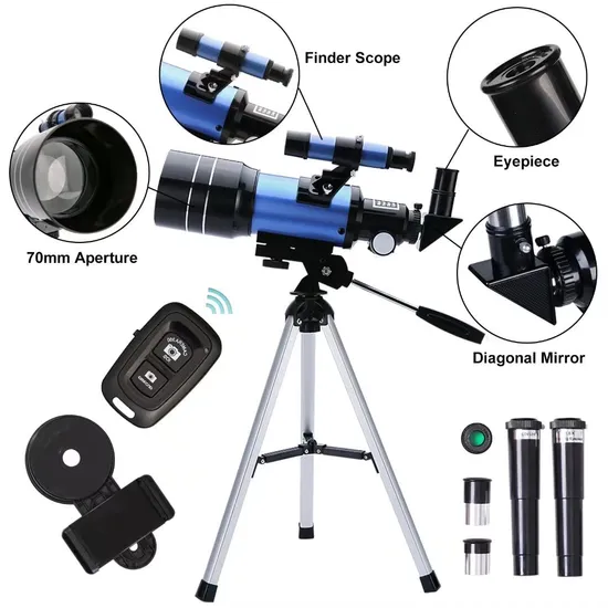 Multi-Function Portable Travel Adults Astronomy High Definition High-Precision Outdoor Astronomical Telescope with Tripod