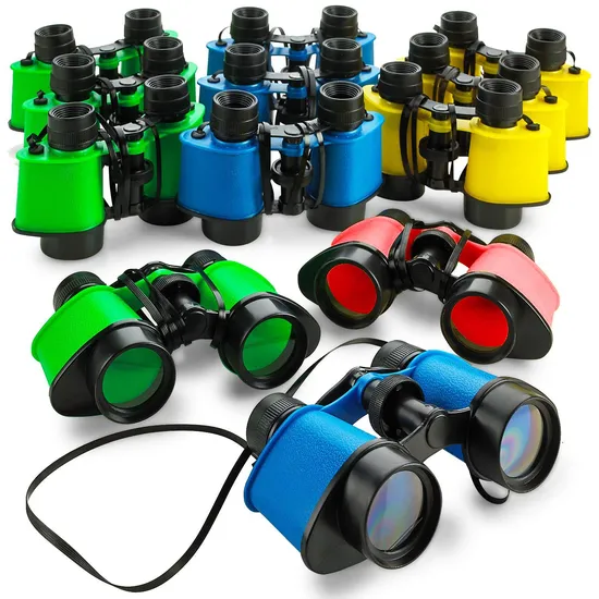 12 Pack Toy Binoculars Kids with Neck String Binoculars Telescopes Scope
