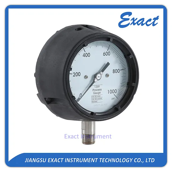 4-1/2" Phenolic Resin Case Process Gauge 316stainless or Monel Connection 0.5% Accuracy
