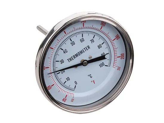 Stainless Steel Bimetallic Thermometer Back Mounting Temperature Gauge