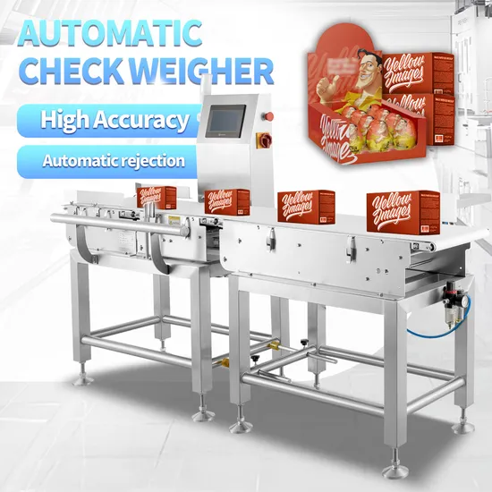 Automatic High Speed Accuracy Food Industry Packaging Box Can Conveyor Stainless Steel Checkweigher