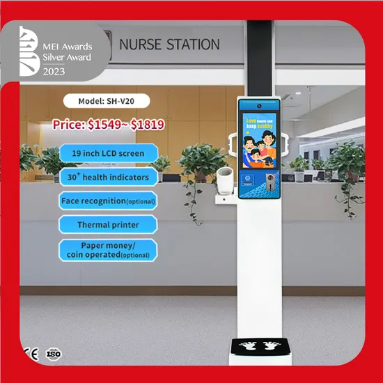 Sh-V20 Touch Screen Checkup Devices Self Service Health Checkup Station Kiosk for Hospitals