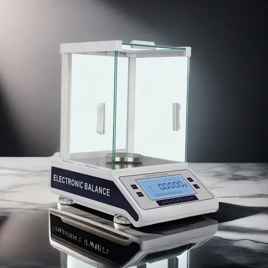 200g/0.1mg Precision Electronic Balance Digital Weighing Scale with Glass Windshield