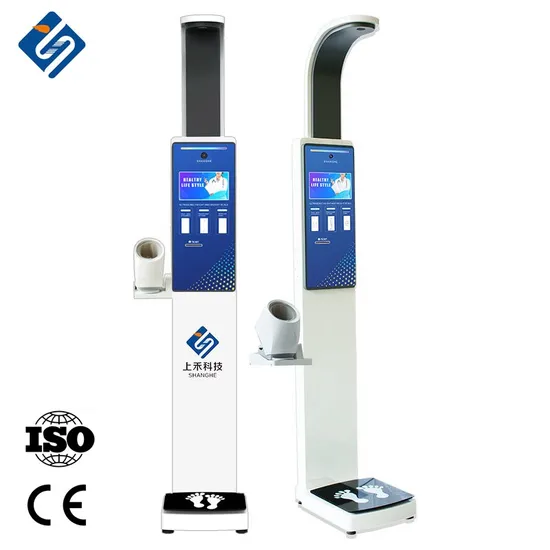 Sh-V8 China Factory 10.2 Inch LCD Screen Height Weight BMI Scale Pharmacy Clinic Health Examination Kiosk