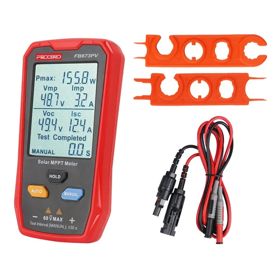 Fb673PV MPPT LCD Current Voltage Multimeter Digital Meter 800W Solar Module Maximum PV Solar Panel Tester