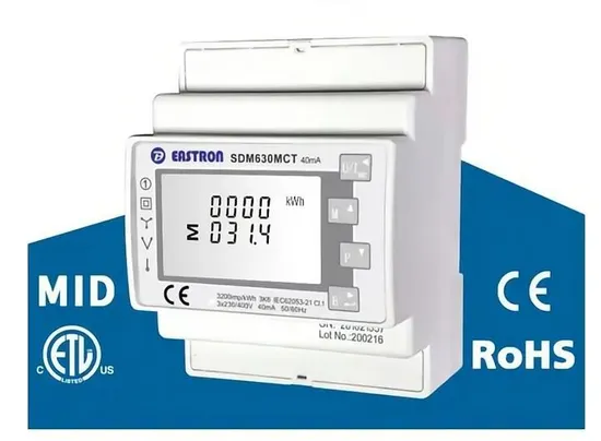 Three 3 Phase Growatt Smart Electricity Meter Digital LCD Display Household Smart Energy Meter