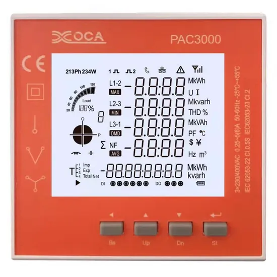 PAC3000 LCD Intelligent Panel Power Meter