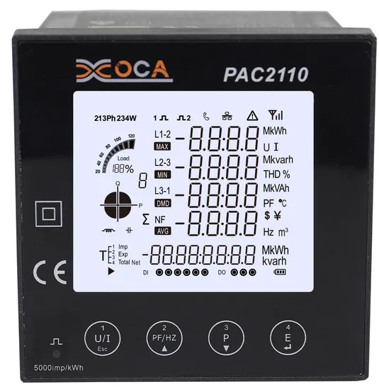 PAC2110 Multi-Function Smart WiFi LCD Panel Digital Wireless Power Analyzer
