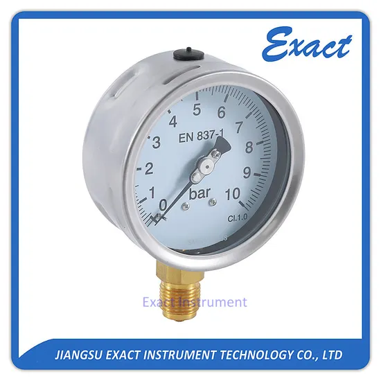63mm&100mm& 150mm Glycerine or Silicone Filled Heavy Duty High-Performance Stainless Steel Pressure Gauge for Hydraulic &Pneumatic Antivibration Manometer