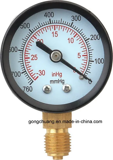 63mm 2.5inch Steel Case Pressure Gauge Manometer