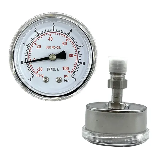 UL Certified Oxygen/Nitrogen Pressure Gauge for UHP Compressed Gas Regulator