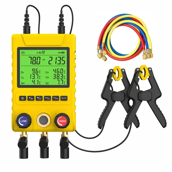 Amt100 Digital 2-Way Valve HVAC and Refrigeration Manifold Gauges