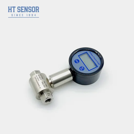 Pressure Sensor Stainless Steel Base With Black Display Head Digital Differential Pressure Gauge