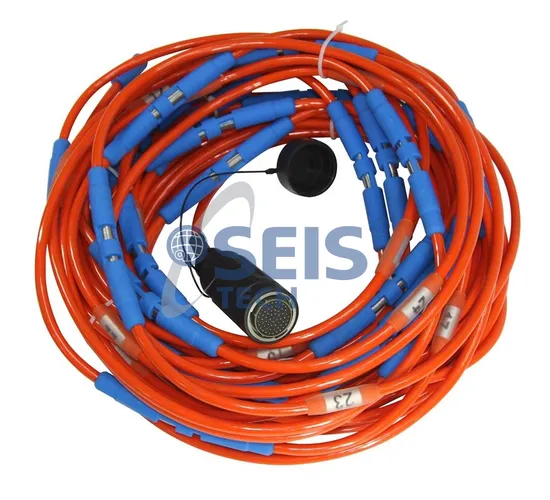 6/ 12/ 24 / 48 Channel Seismic Cable and Seismograph Cable for Seismic Imaging, Land Survey Refraction, Reflection, Masw, Mam, Vsp and Rayleigh Wave Survey