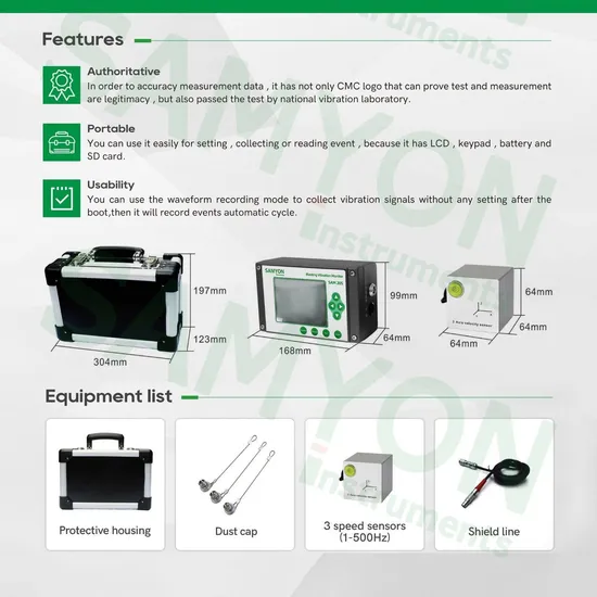 WiFi Connection Electronic Mineral Blast Vibration Test/Sam-20 Blasting Vibration Monitor