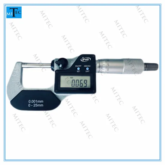IP65 Water Proof Electronic Digital Display Outside Micrometer