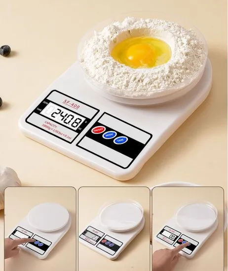 Sf400 Digital Kitchen Scale with LCD Display Battery Powered Precise Electronic Scale