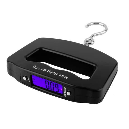 Luggage Scale Portable Mini Digital Hand Held 50kg 10g Fish Hook Hanging Scale