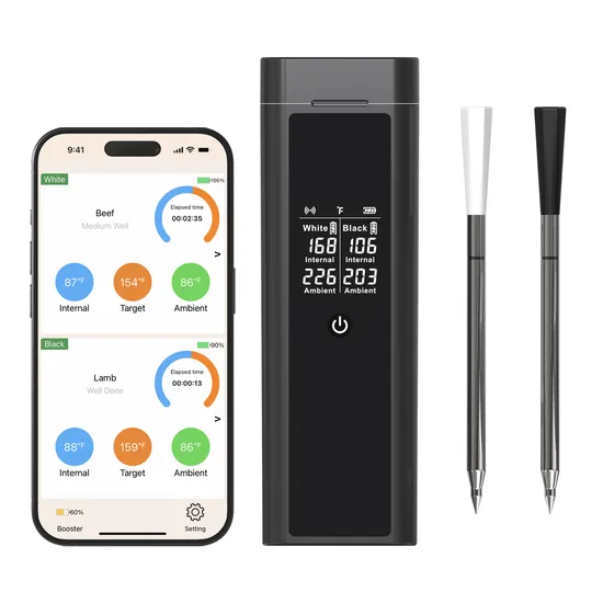820FT Smart Wireless Meat Thermometer with Dual Probes Digital Digital Meat Thermometer for BBQ Grill