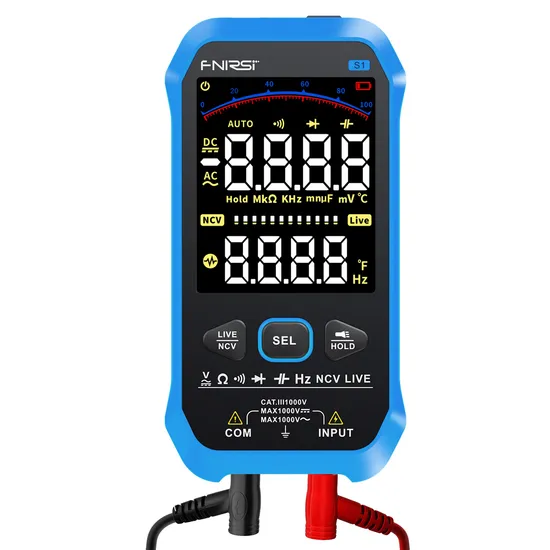 Fnirsi S1 Smart Digital Multimeter Color Display Tester 9999counts AC DC Voltage Resistance Capacitance Diode Ncv Hz Multimeter