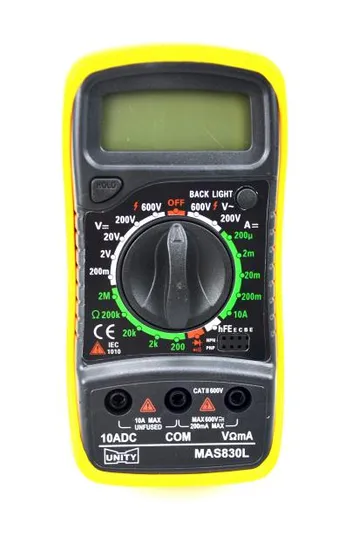 Backlight Flameproof Household Electrician Handheld Small Current and Voltage Multimeter Mas830L
