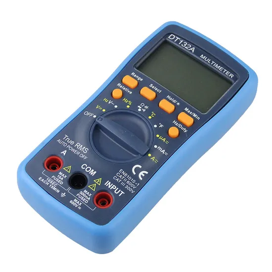 Dt132A Professional LCD Display Auto Range Data Hold Electronics Digital Multimeter Tester AC/DC Volt Meter