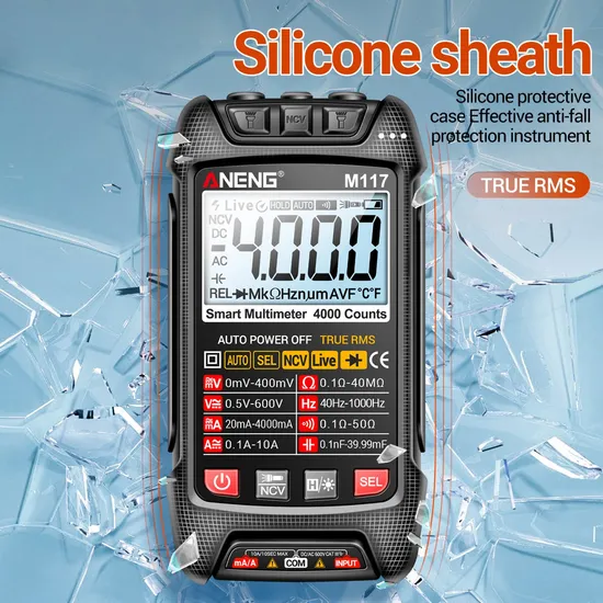 Aneng M117 Auto-Ranging Digital Tester Intelligent Multi Tester Multimeter
