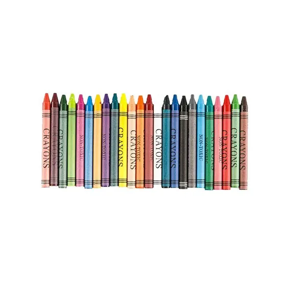 Non Toxic Solid Crayon Washable De Couleur Kids Crayon 24 Colors Set Color Box Crayon