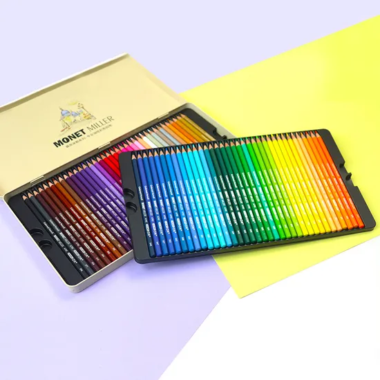 OEM Professional 24 36 48 72 120 Color Optional Iron Box Packaging Color Pencil