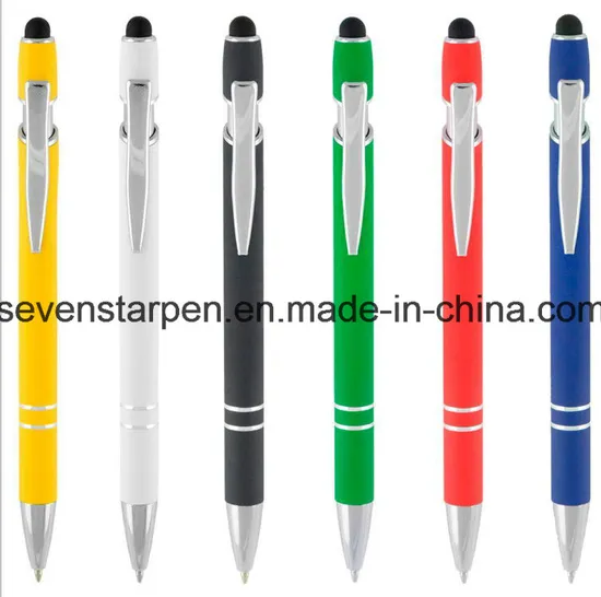 Advertising Custom Logo Promotional Cheapest Aluminum Ballpoint Stylus Pen Active for Android Phone
