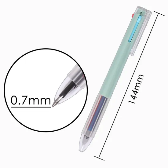 Foska Plastic 0.7mm St Tip 3 Colors in One Gel Ink Pen