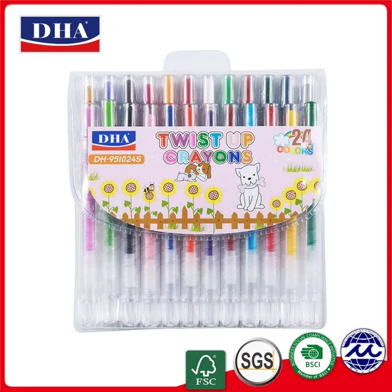Wholesale 24 Color Twist up Crayons Set for Children