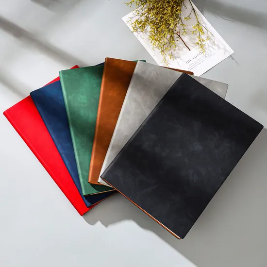 Soft Leather Business Office Customized Logo Notebook
