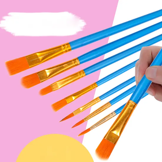 Artist Painting Brush Premium Nylon Hair Paint Brush Set - 10 Pieces