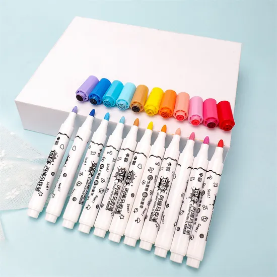Acrylic Marker Set with Stamper for Students and Artists