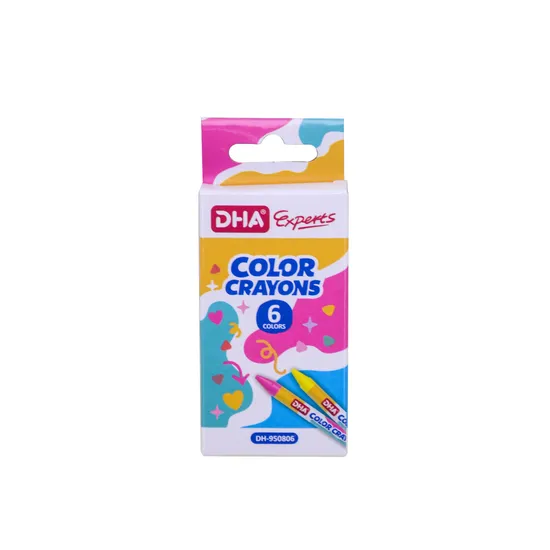 Wholesale 6 Colors Silky Non-Toxic Jumbo Wax Gel Mini Stationery Painting Wax Bath Crayons for Kids