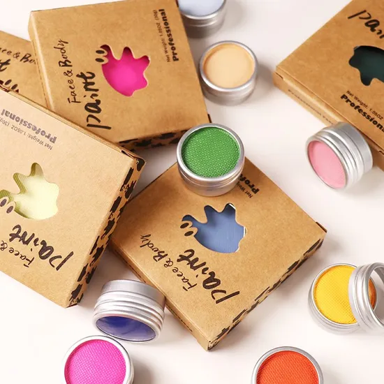 Private Label Washable Water Activated Eyeliner Pot Professional Artistic Colorful Face Body Paint for Makeup