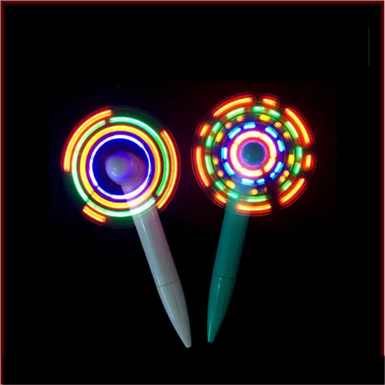 LED Light Fan Design Plastic LED Pen