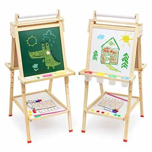 Elegant Kids Art Easel with Durable Design and Paper Roll