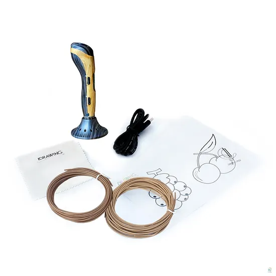 Idrawing 1.75mm Fla Filament 3D Pen Idrawing Pen 3D Tech Kids 3D Wood Printing Children Education Pen Wood Art Creation 3D Pen Drawing Wood Filament