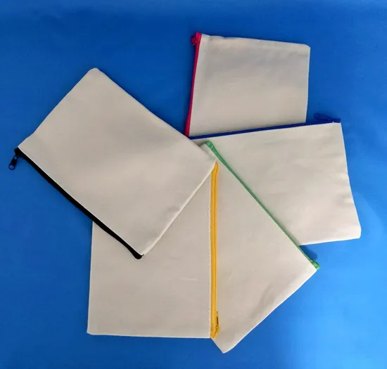 Custom Large Capacity Canvas Pen Pencil Case Makeup Bag Marker Cute Kawaii Storage Pouch Stationery Bag for School