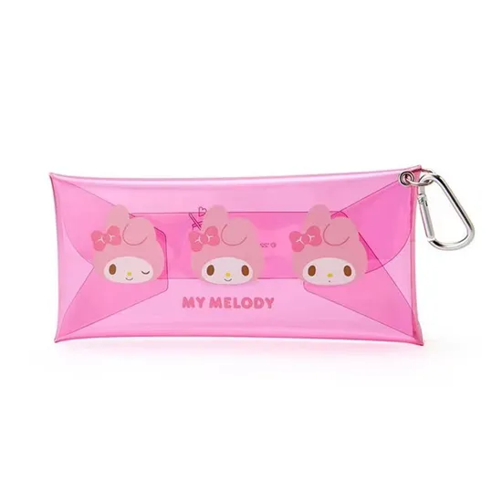 New Cute Sanrio Kuromi Transparent Girl Student Pen Bag Makeup Bag
