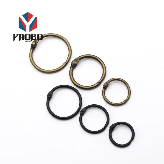 Stylish High-Quality Metal Colored Antique Brass Binder Split Book O Key Ring