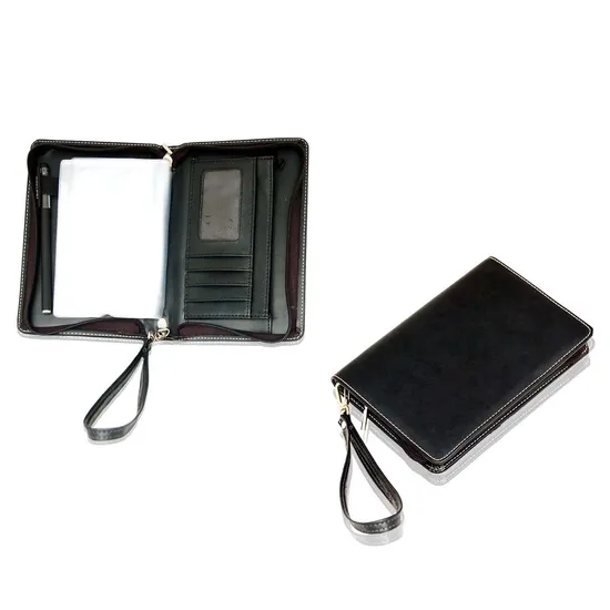 Portable PU Leather Flexible Handles Portfolio (5954)