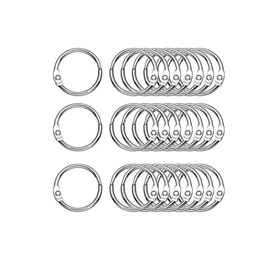 63mm Loose Leaf Binder Hinged Buckle Binding Rings for Scrapbook