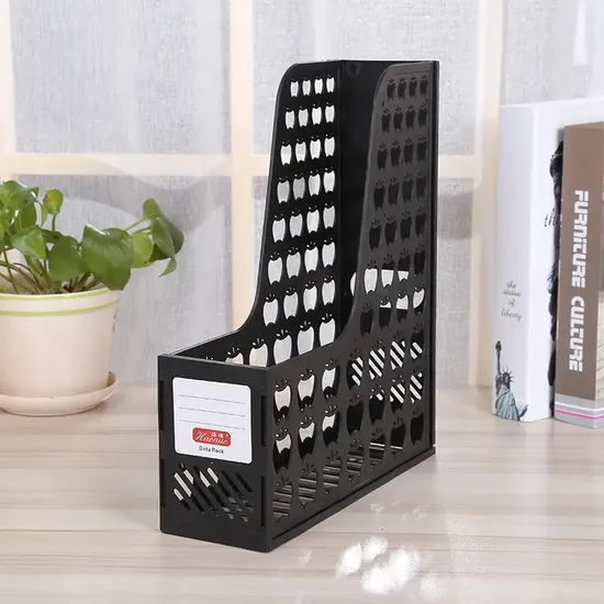 Single Plastic Office Desktop Magazine Holder High Quality File Storage Magazine Holder