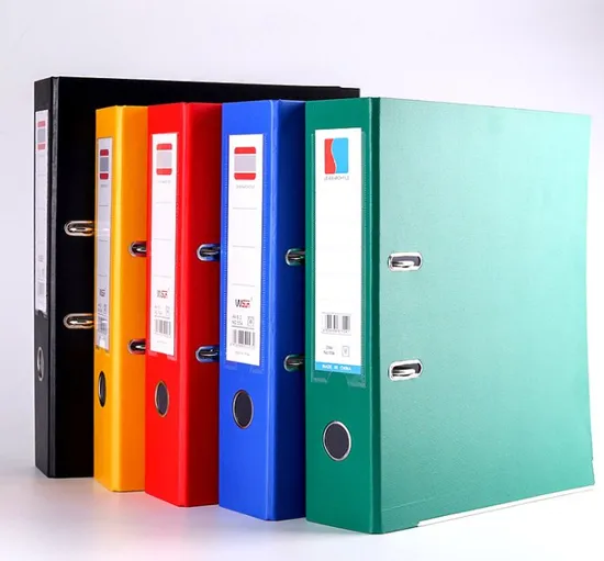 Hot Sale PVC Lever Arch Clip Box File Folder 2 Ring Binder