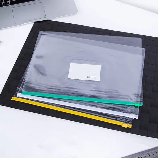 Custom Logo Multi Size Zip Lock PVC Clear File Holder Bag