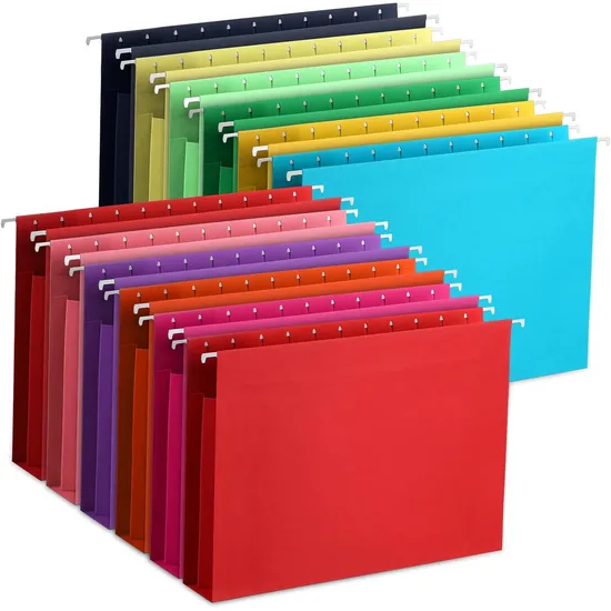 Hanging File Folders for Filing Cabinets Top Tab Letter Size Real Estate Document Bags Expanding Pockets Legal Size 10 Pack