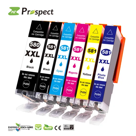 Prospect 580XXL 581XXL Compatible Pixma Ts705 Tr7550 Tr8550 Ts6150 Ts6151 Ts6250 Ink Cartridge for Canon Printer Cartridge